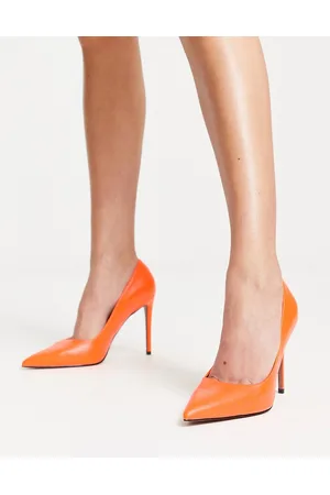 ASOS Ženy Se zavřenou špičkou - Penza pointed high heeled court shoes in orange