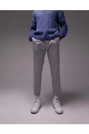 Topman Skinny smart trousers with elasticated waistband in light
