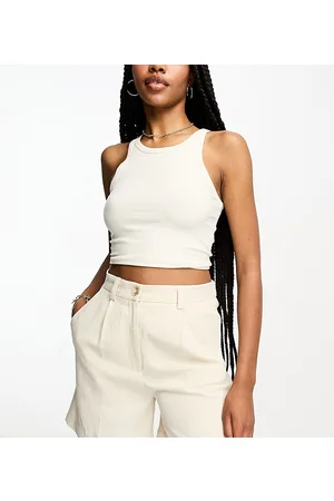 ASOS ASOS DESIGN Tall dad short with linen in stone