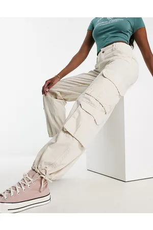 Pull&Bear Multi pocket cargo trouser in sand