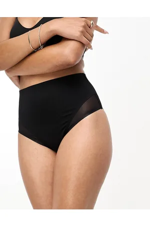 ASOS Contouring medium control high waist brief with mesh in