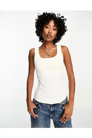 ONLY Reversible seamless square neck vest top in