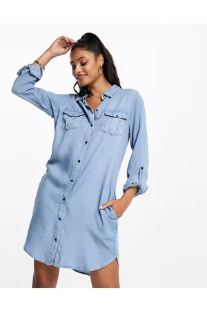 VERO MODA Denim mini dress in light