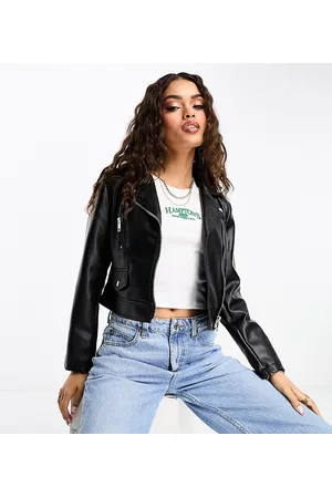 ASOS ASOS DESIGN Petite ultimate faux leather biker jacket in
