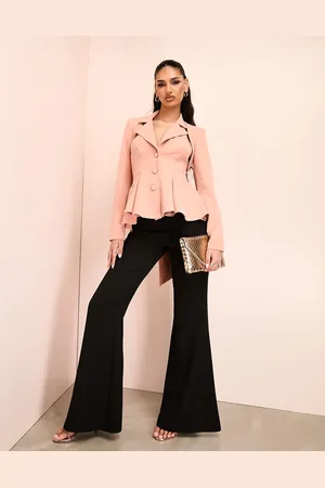 ASOS Two in one tailored cut out blazer and waist coat in blush