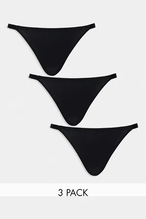 ASOS 3 pack brief in cotton tanga briefs in
