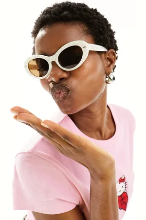 ASOS Oval sunglasses in acetate transfer