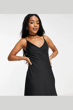 ASOS ASOS DESIGN Petite high apex mini slip dress with in