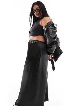 COLLUSION Plus satin maxi skirt in