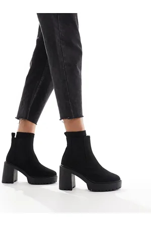 ASOS Elma heeled chunky chelsea boots in