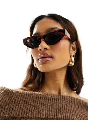 ASOS Angular cat eye sunglasses in tort