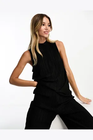 VERO MODA Plisse sleeveless top co-ord in
