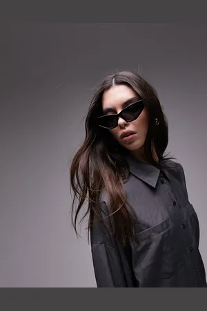 Topshop Poppy angular cat eye sunglasses in