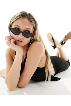 ASOS Small cat eye sunglasses with metal temple in