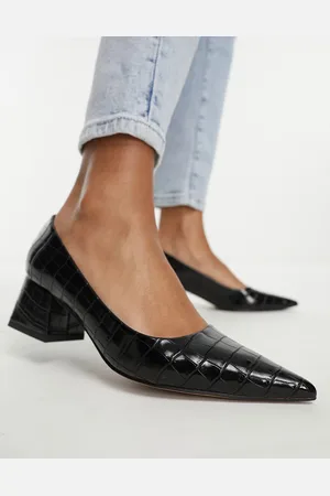 ASOS Saint block mid heeled shoes in