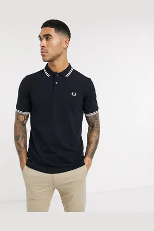 Fred Perry Twin tipped logo polo in /white