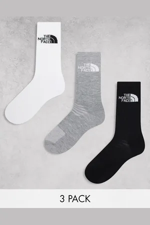 The North Face Simple Dome 3 pack logo socks in white and black