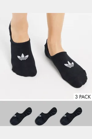 adidas 3 pack low cut trainer socks in