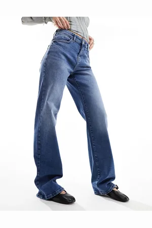 Noisy May Yolanda wide jeans in mid wash