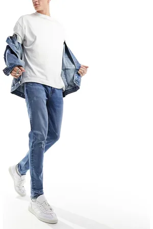 ASOS Skinny jeans with knee rip in dark wash
