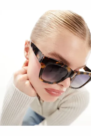 ASOS Chunky flare cat eye sunglasses in tort
