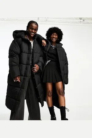COLLUSION Unisex maxi puffer jacket with hood in