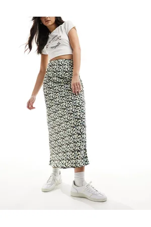 Glamorous Maxi slip skirt in retro ditsy floral