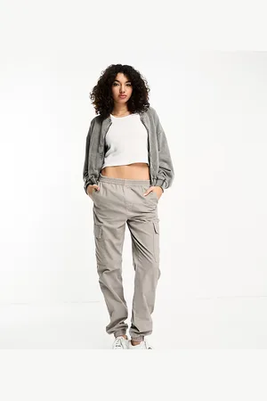ASOS ASOS DESIGN Tall washed cargo trouser with cuff hem in stone