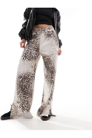 ASOS Oversized jogger in leopard print