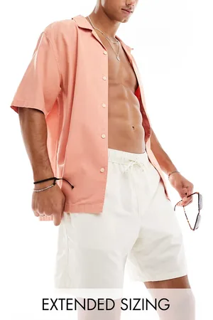 ASOS Swim shorts in mid length in ecru