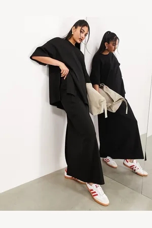 ASOS Premium heavy weight textured jersey column maxi skirt co ord in
