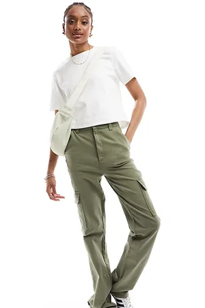 ASOS ASOS DESIGN Tall slim cargo with pockets in khaki