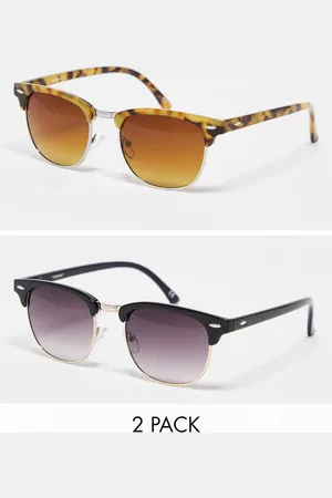 ASOS 2 pack retro sunglasses in black and tort