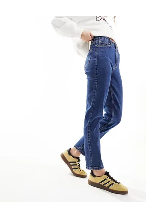 Stradivarius Slim mom jean with stretch in indigo