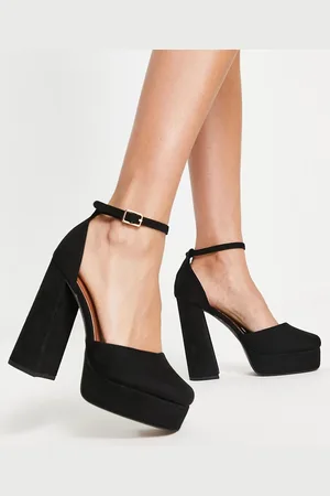ASOS Priority platform high block heeled shoes in