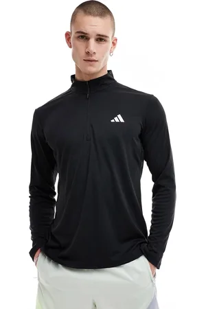 adidas Adidas Training Essentials half zip t-shirt in