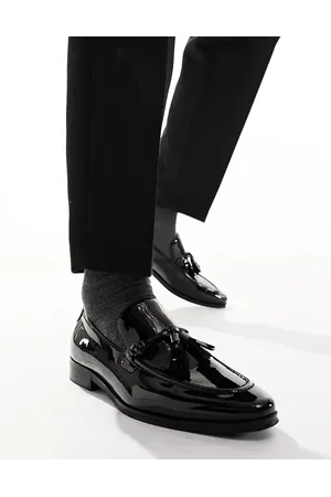 ASOS Patent faux leather loafers in with tassel