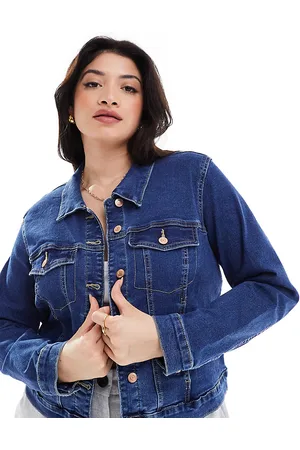 VERO MODA Cropped denim jacket in midwash