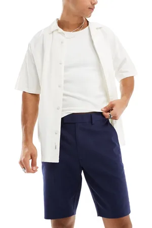 ASOS Smart slim fit linen blend shorts in