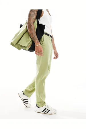 ASOS Slim with linen suit trouser in sage