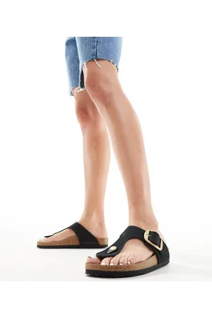 Birkenstock Gizeh big buckle sandals in nubuck leather