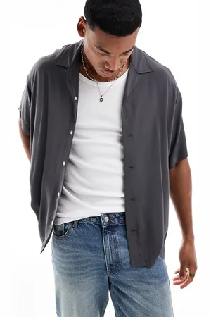 ADPT. Oversized revere collar shirt in