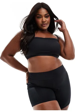 ASOS Curve Maya mix and match deep band booty short bikini bottom in
