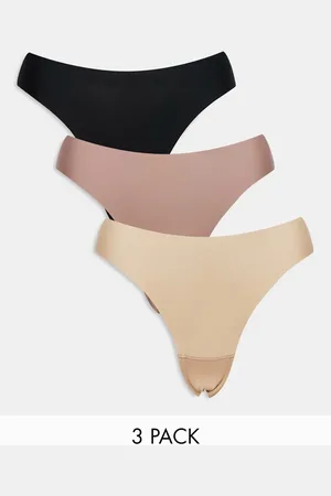 Lindex 3 pack invisible high cut thong in multi