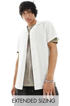 ASOS Short sleeve relaxed linen look shirt in