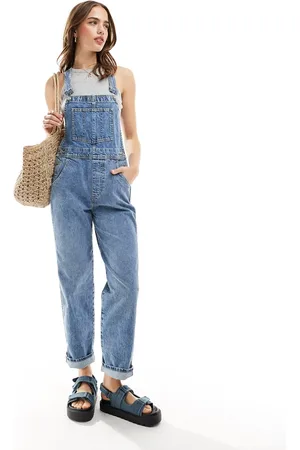 ASOS Denim dungaree in mid