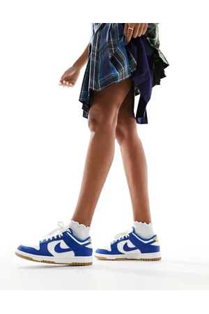 Nike Dunk low gum sole trainers in and white