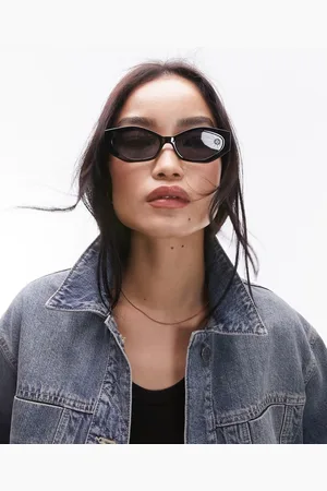Topshop Cosmo rectangular cat eye sunglasses in
