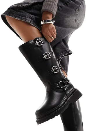 Public Desire Fast Track biker boot in