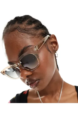Aire X ASOS dorado square sunglasses in stone with green lens